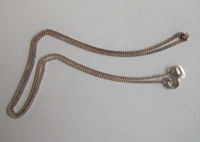 Zilveren collier 45cm