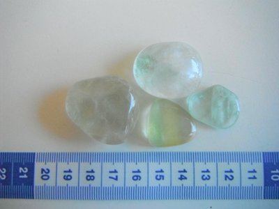 Trommelstenen Fluoriet Groen   Lot 49 gram