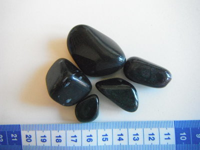 Trommelstenen Obsidiaan  Lot 74 gram