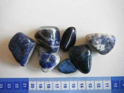 Trommelstenen Sodaliet Lot 122 gram