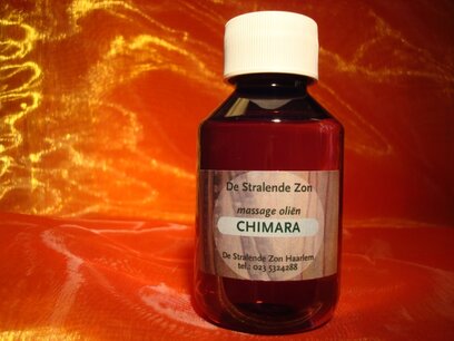 Chimara 100 cc met de hand gemaakte natuurlijke massage olie Chimara 100 cc met de hand gemaakte natuurlijke massage olie